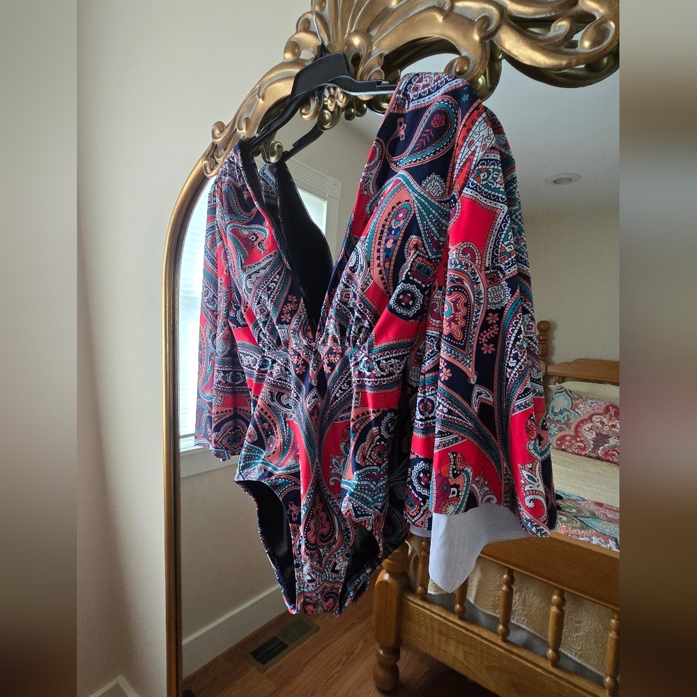 Paisley Patterned Swimsuit